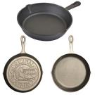 Cast Iron Skillet with molded logo bottom