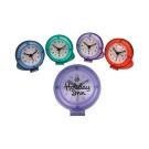 Flip-Open Travel Alarm Clock with Translucent Case