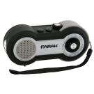 Dynamo-Powered Splashproof AM/FM Radio with LED Flashlight and Siren